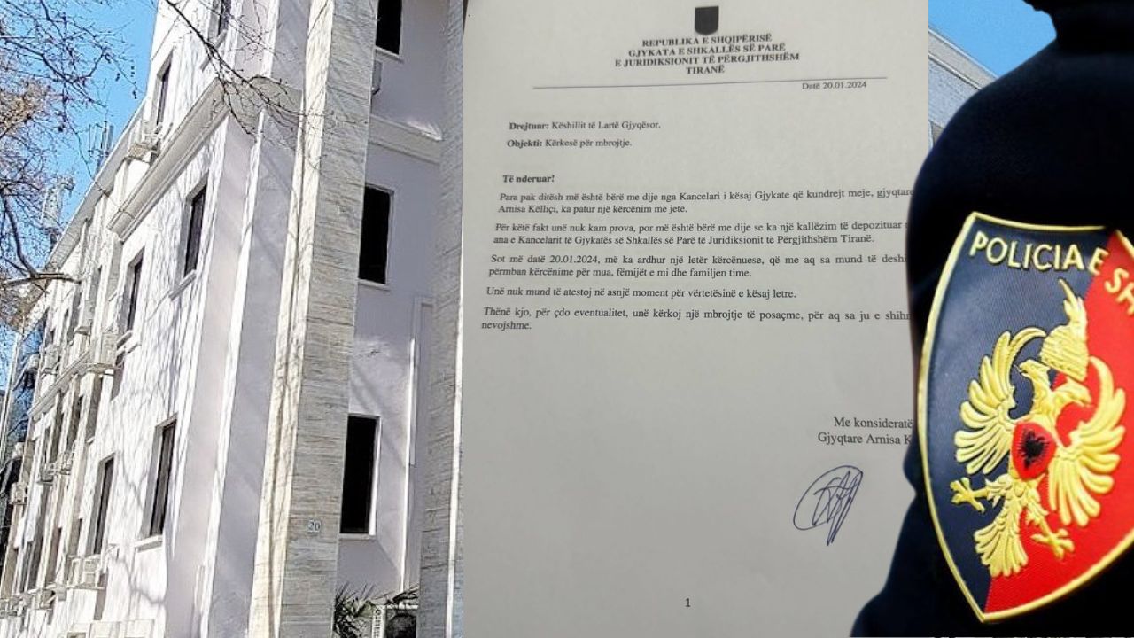 Deklaroi se u kërcënua me jetë! Policia e Shtetit merr në mbrojtje gjyqtaren e Gjykatës së Tiranës