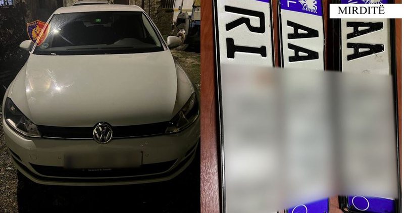 Mbante targa të vjedhura në makinë, arrestohet 25-vjeçari