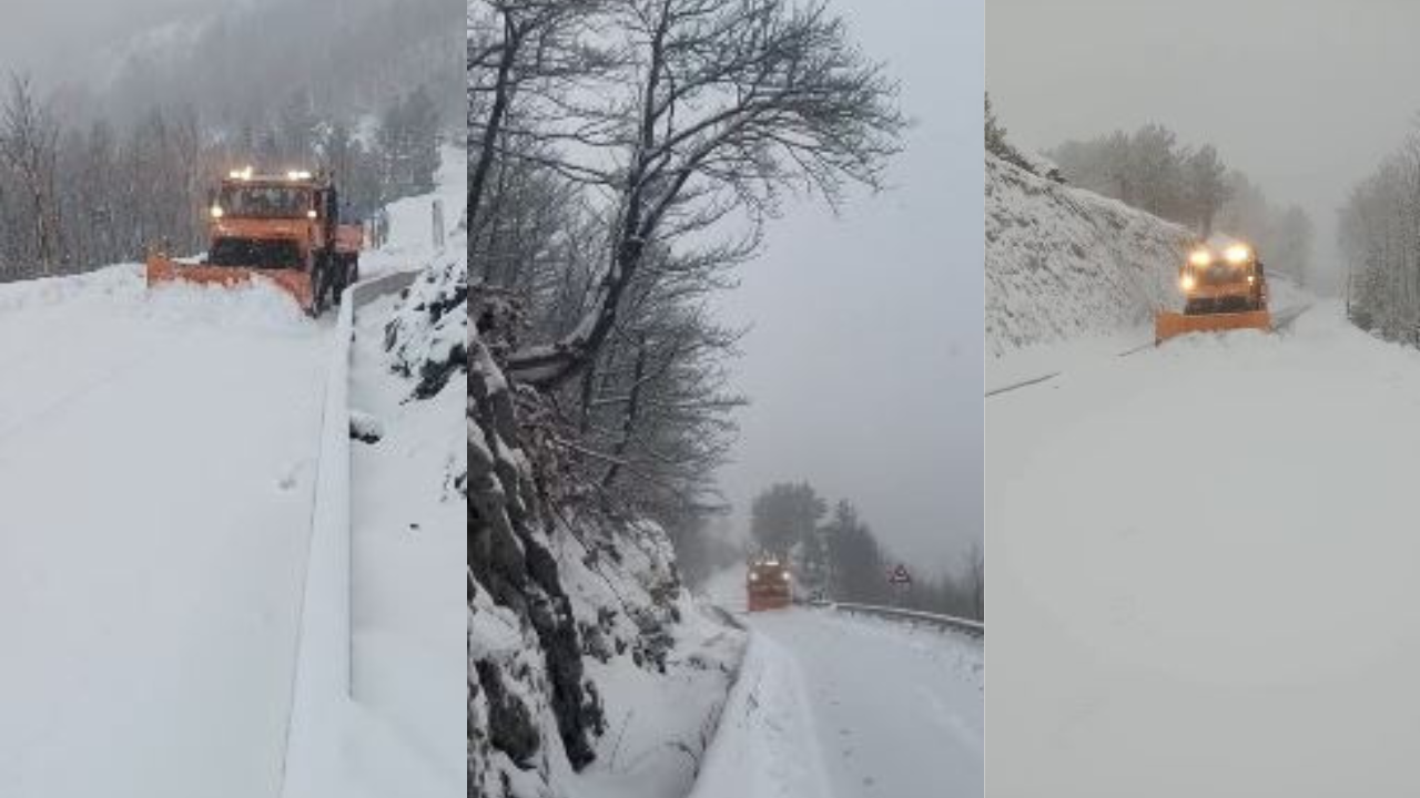 Kthehen reshjet e borës në zonat malorë, borëpastrueset bëjnë pastrimin e rrugëve