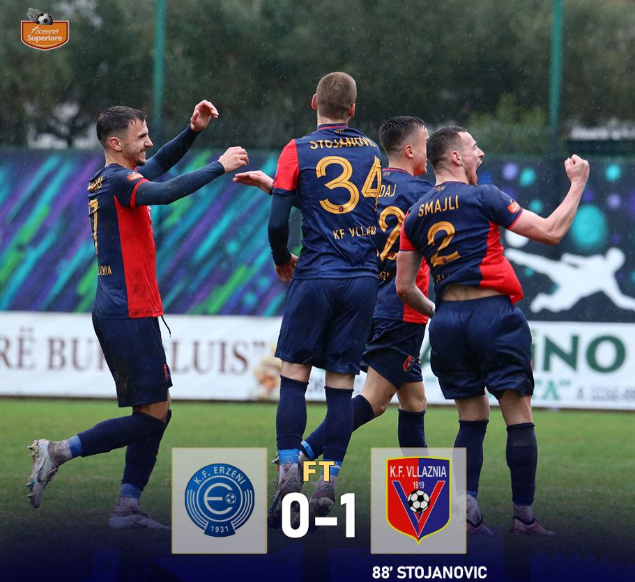 “Shuplakë” fitoresh, Vllaznia vijon momentin magjik, thyen edhe Erzenit, vendos një gol i Stojanovic (VIDEO)