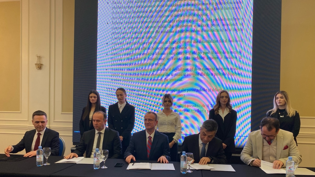 Shkup, partitë shqiptare të opozitës firmosin deklaratën për bashkëpunim