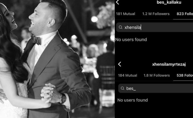 Nuk e ndjekin njëri tjetrin në Instagram, fotot e dasmës “shpëtojnë” pa u fshirë nga Xhensila Myrtezaj dhe Bes Kallaku, postimi i fundit….