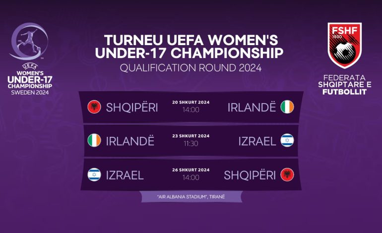 EURO U-17 për vajza / Kombëtarja luan nesër ndaj Irlandës në “Air Albania”, hyrja falas për tifozët