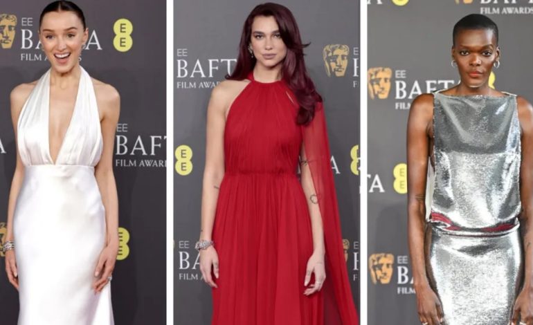 Fotot/ Yjet që shkëlqyen në tapetin e kuq të “BAFTA 2024”, detaji që mund t’ju ketë shpëtuar tek Dua Lipa