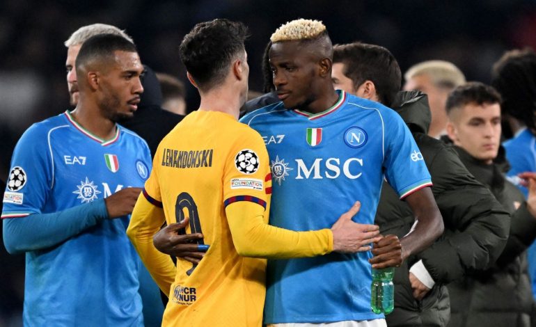Osimhen i përgjigjet Lewandowskit, Napoli-Barcelona ndahen në paqe, Xavi: Jam pak i mërzitur
