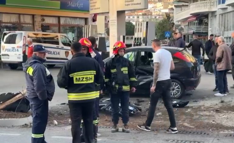 Aksident i rëndë në Lezhë/ Përplasen katër automjete, njëra prej tyre e bërë ‘copë copë’! Pamje nga vendi i ngjarjes