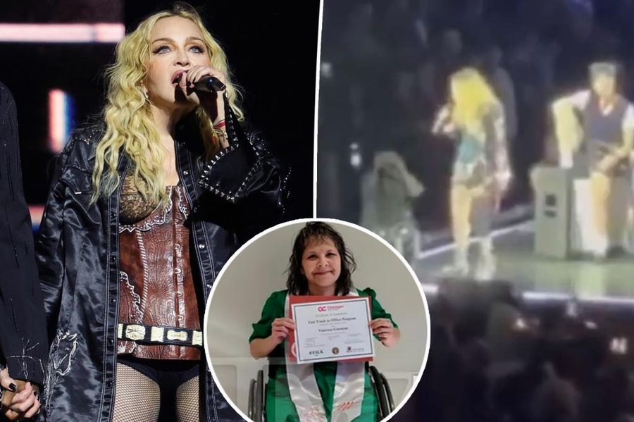 Gafa e pafalshme, Madonna i kërkon fanses në karrocë të ngrihet në këmbë