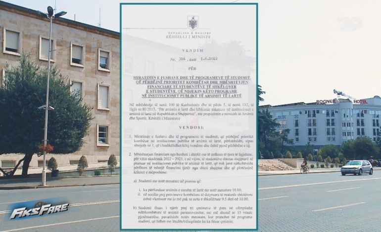 VKM-ja për degët prioritare “mashtron” studentët, nuk ka bursë për të gjithë