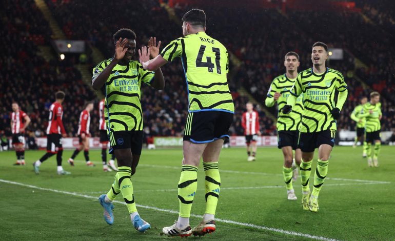 Arsenali nuk njeh mëshirë, gjashtë gola ndaj Sheffield United