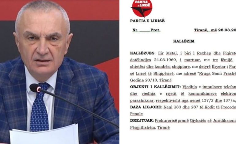 Meta, kallëzim në Prokurori për vjedhje të selisë së PL: Kanë grabitur rrjetin e komunikimeve elektronike dhe…