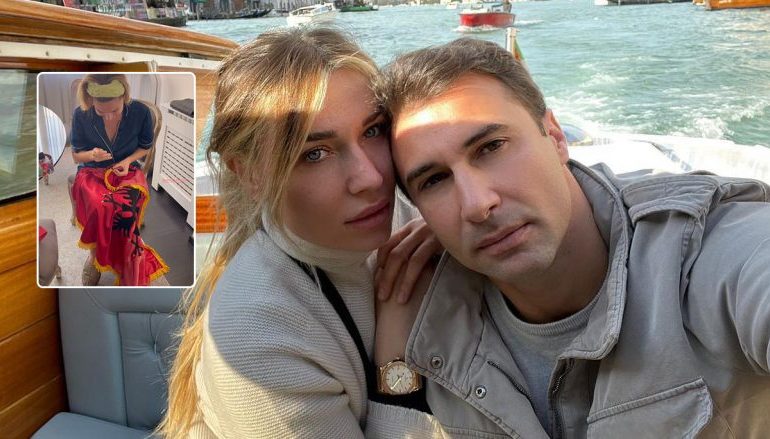 Partnerja italiane e Lorik Canës qëndis flamurin shqiptar