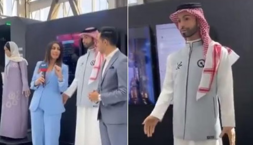 Pamje virale, roboti në Arabinë Saudite prek të pasmet e gazetares