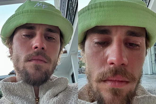 Justin Bieber shqetëson fansat, publikon foto duke u përlotur