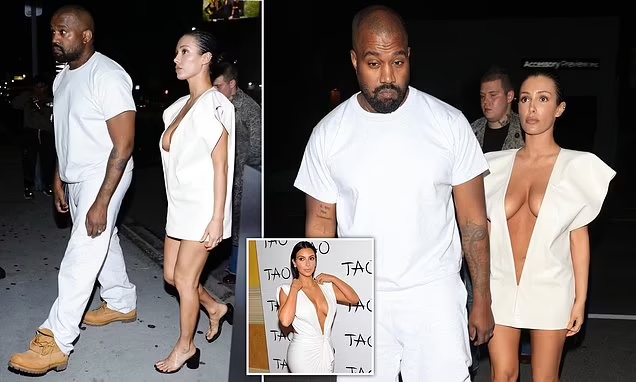 Bianca Censori nuk i “ndahet” Kim, vesh të njëjtin fustan me të