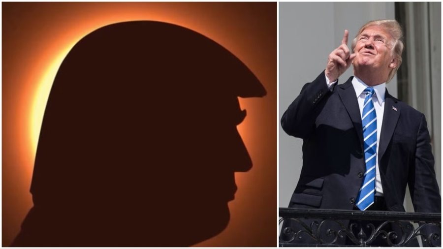 Postimi i Trump për eklipsin diellor bëhet viral, rrjeti i kthehet kundër