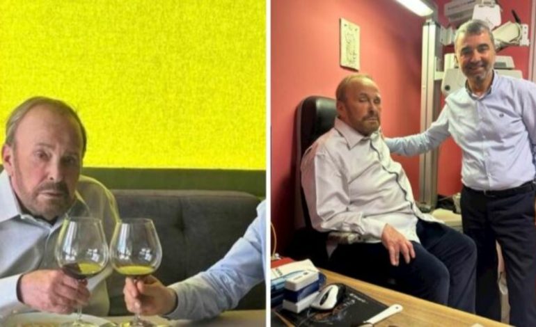 Fotot/ Pas problemeve me shëndetin, Fatos Nano shfaqet për herë të parë në publik