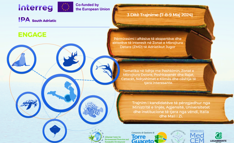 Tre ditë trajnimi intensiv për ekpsertët dhe aktorët e interesit në Zonat e Mbrojtura Detare të Adriatikut Jugor, nga Shqipëria, Italia dhe Mali i Zi