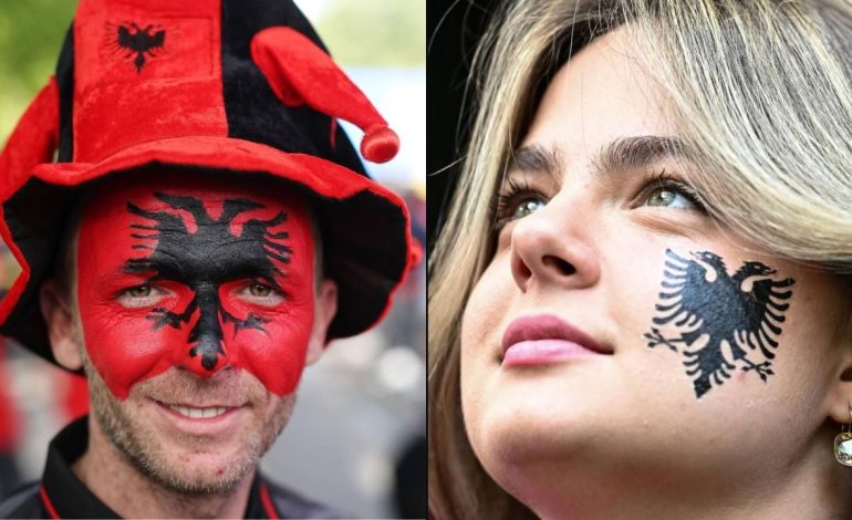 Fotot me shqiponjën kuqezi/ UEFA, postim dedikuar tifozerisë shqiptare