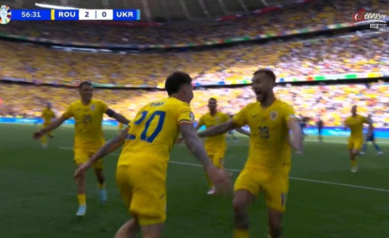 Live Rumani-Ukrainë/ Spektakël rumun, Lunin pëson dhe golin e tretë (VIDEO)
