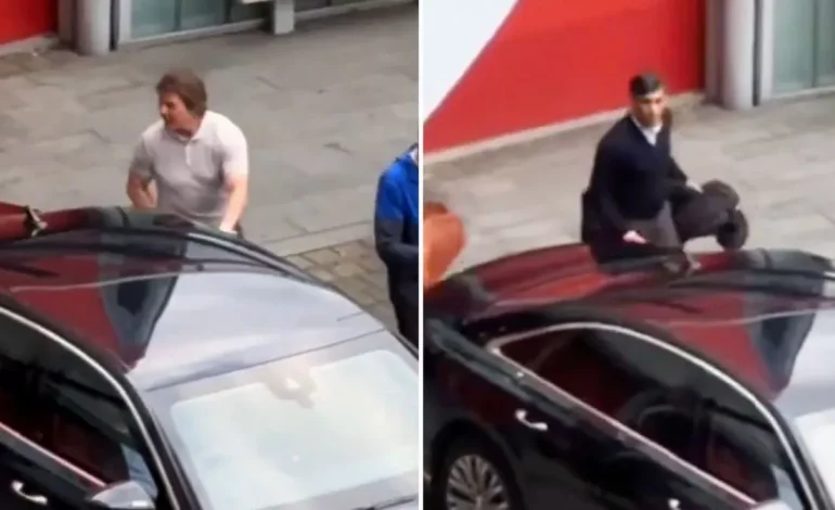 VIDEO/ Tom Cruise ngatërron makinën e tij me atë të Rishi Sunak