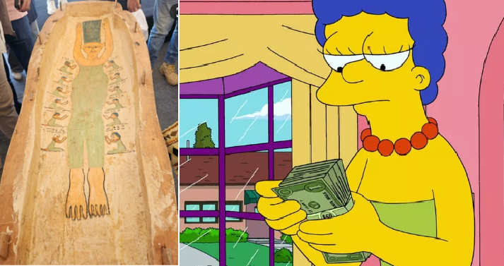 “Udhëtim në kohë”,  Simpson shihet në sarkofagun 3,000-vjeçar