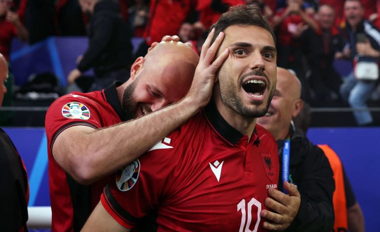 FOTO/ “Raketa” Nedim Bajrami, fantazisti kuqezi vendos një tjetër rekord në “Euro2024”