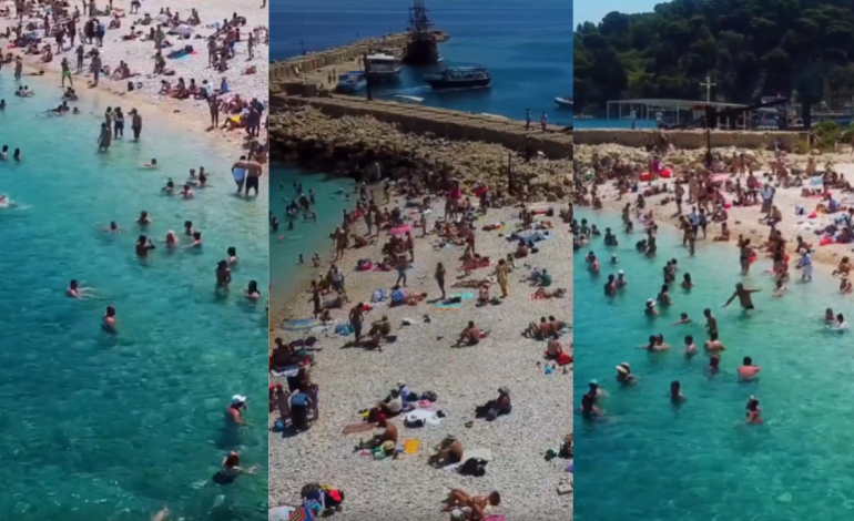 Pamje nga plazhi në ishullin e Sazanit, Rama: E kanë “sulmuar” turistë të huaj dhe vendas! Një sezon…