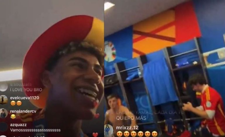 VIDEO/ Yamal futet live në “IG” pas fitores fantastike të Spanjës, por… publikon shokët e skuadrës në momente “delikate”