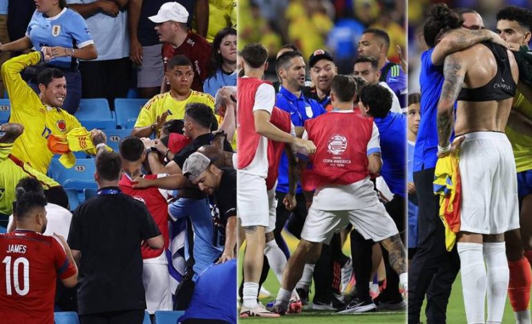 VIDEO/ Kaos dhe dhunë në tribuna, Nunez në versionin ultras, përleshet fizikisht me tifozët e Kolumbisë