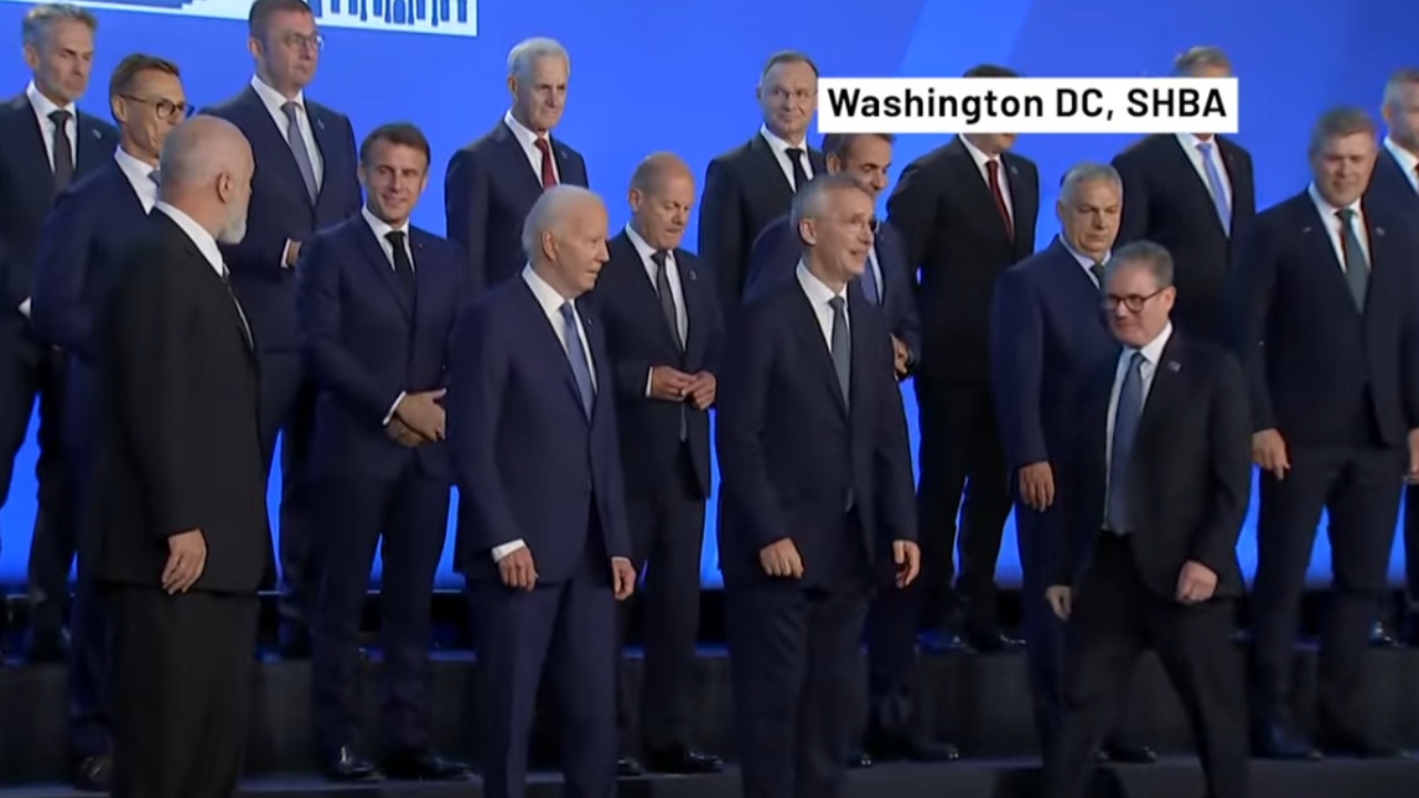 VIDEO/ Rama me atlete të bardha në Samitin e NATO-s në Uashington, ja reagimi i Presidentit Macron