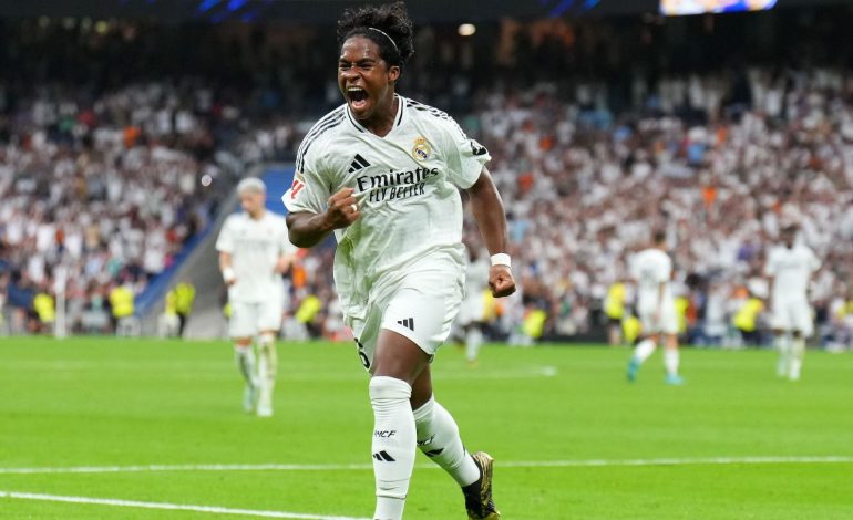 FOTO/ Madridi në festë për Endrick, talenti brazilian e bën “sefte”, e bekon dhe Ancelotti (VIDEO)