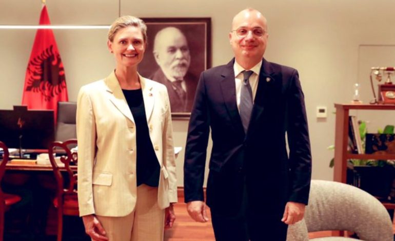Ministri Hasani mirëpret Nancy VanHorn: Bashkëpunojmë për avancimin e lidhjes unike me SHBA-në