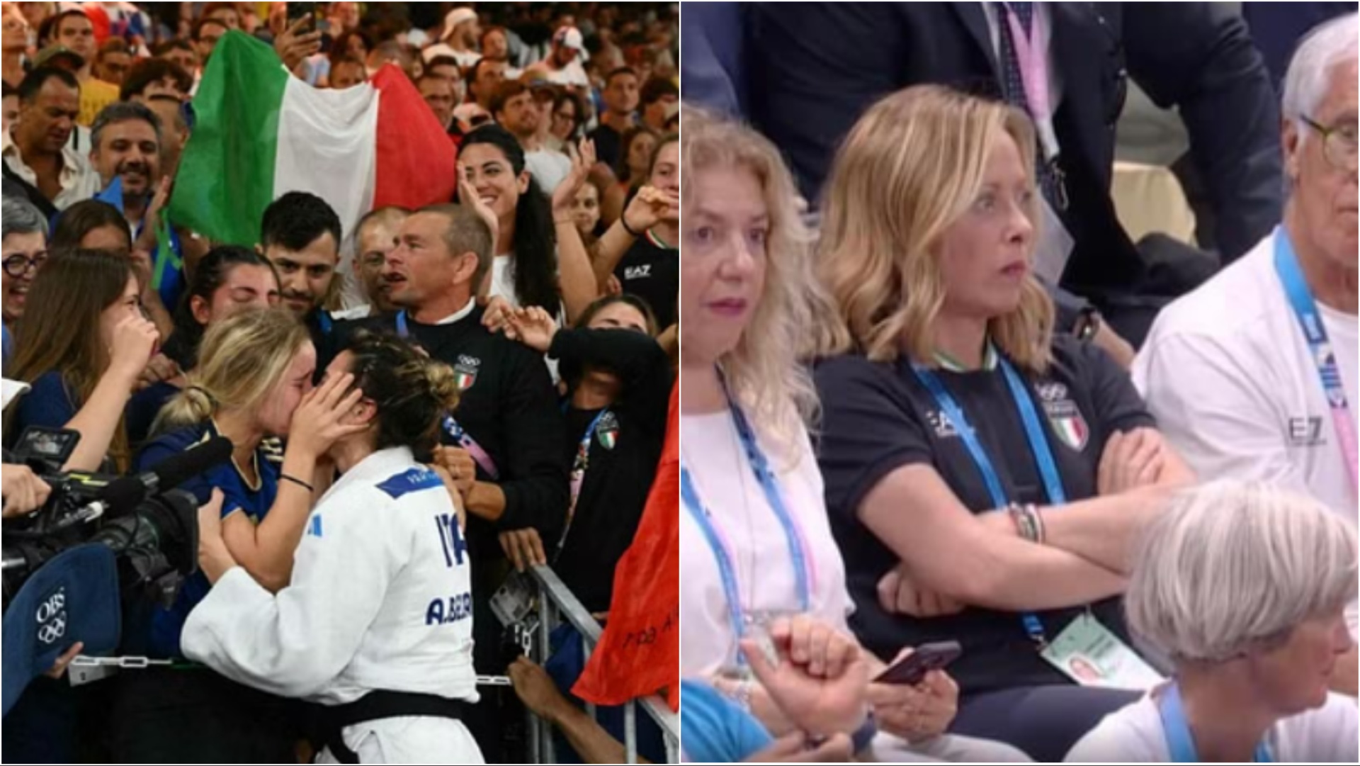 FOTO/ Xhudistja italiane puth partneren e saj pasi fitoi medaljen e artë, reagimi i Melonit bën xhiron e rrjetit