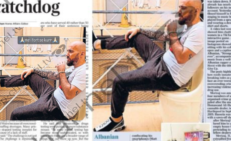 The Times: Vrasësi shqiptar “Babale” s’ndalet. Live në Instagram e TikTok nga burgu i Manchesterit! Dëgjon këngët e Stresit…