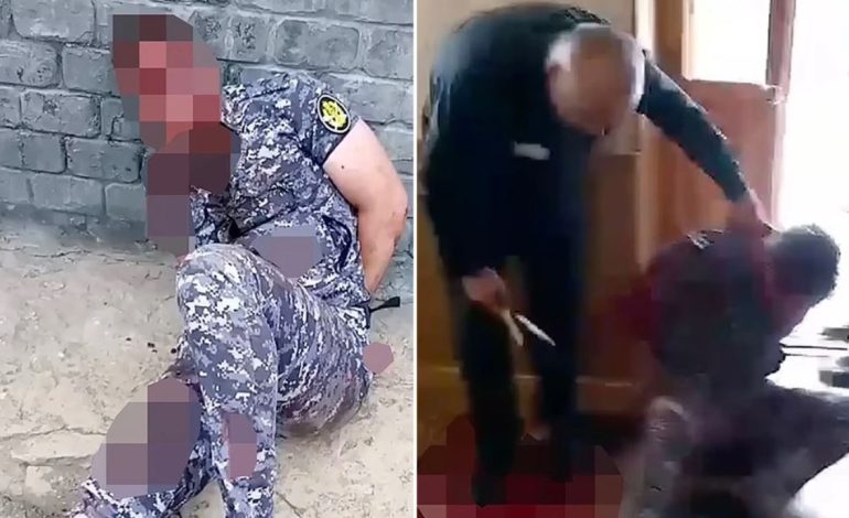 Dalin pamjet drithëruese/ Terroristët e ISIS therën policët rusë në burg, ekzekutohen me snajper! Shihet gjaku dhe trupat e pajetë në tokë