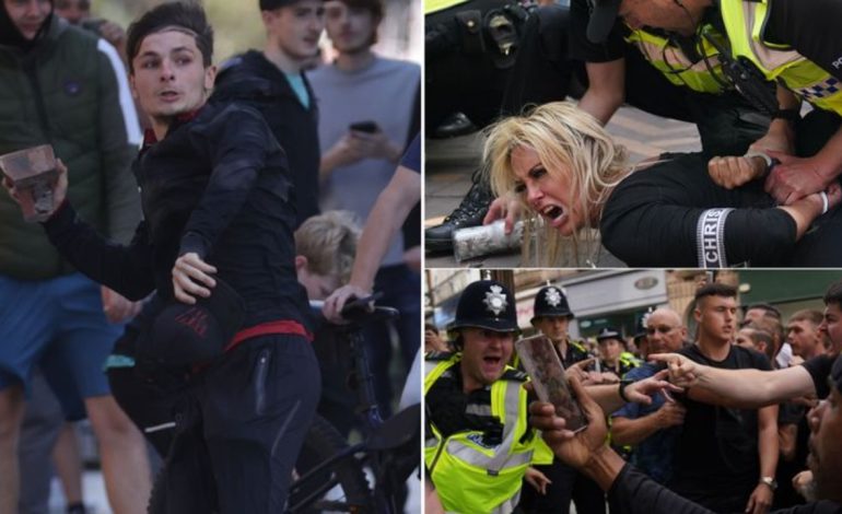 Dhunë në qytetet e Anglisë, arrestohen më shumë se 90 persona në demonstratat se së djathtës ekstreme!