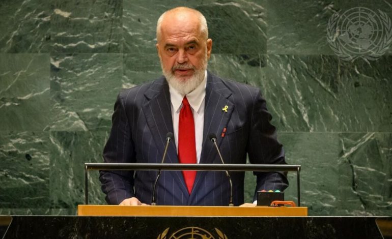 E PLOTË/ Kryeministri Rama kërkon njohjen e Kosovës në OKB: Nuk duhet mbajtur peng nga askush! Shqipëria, shembull i tolerancës ndër shekuj