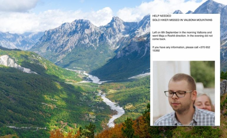 Zhduket turisti lituanez në Alpet Shqiptare, kërkimet po përqendrohen në shtegun Valbonë – Theth