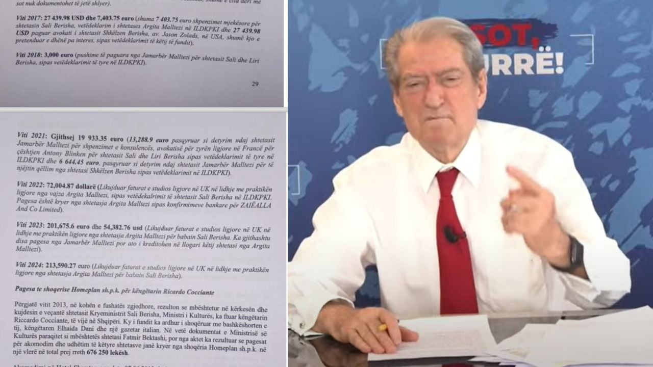 Shpenzimet 434 mijë euro dhe 153 mijë USD për shëndetin dhe avokatët e Berishës në Francë e Britani, ish-kryeministri: Pse i bëri Argita pagesat