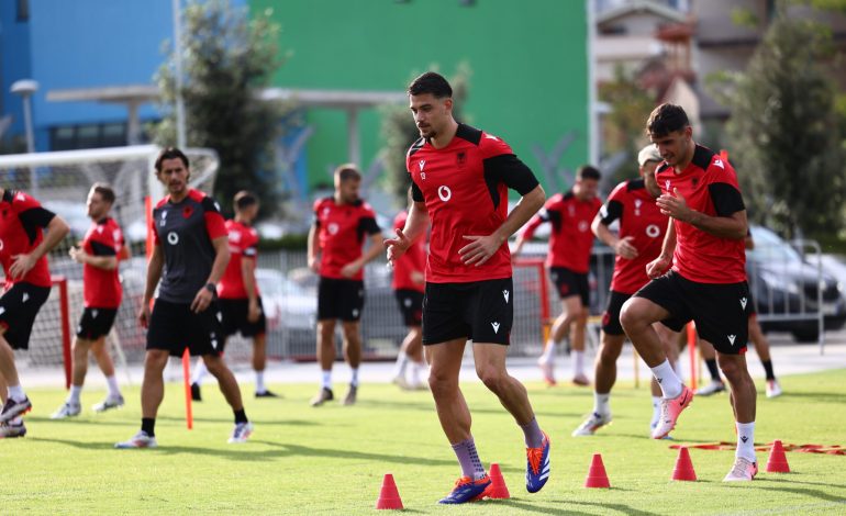 Kombëtarja zhvillon seancën e radhës stërvitore në “Shtëpinë e Futbollit”, Asllani dhe Uzuni, stërvitje të diferencuar