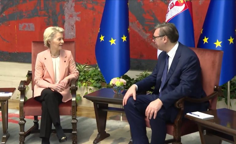 Von der Leyen takim me Vuçiç, presidenti serb: Jemi në marrëdhënie të mira, nuk është e lehtë të jesh në këpucët tona për shkak të Kosovës