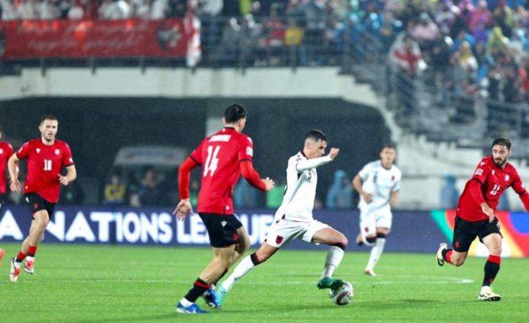 VIDEO/ Asllani vendos në Tbilisi, triumf zemre i Shqipërisë ndaj Gjeorgjisë