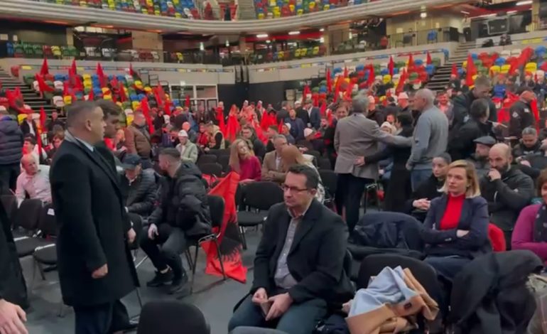 Me flamujt kuq e zi në duar/ Mijëra shqiptarë presin Ramën në takimin me diasporën