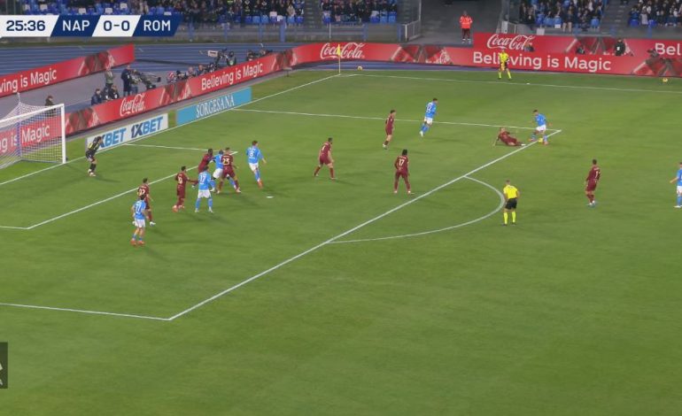VIDEO/ “Fluturon” Napoli, ekipi i Contes në krye, thyen Romën