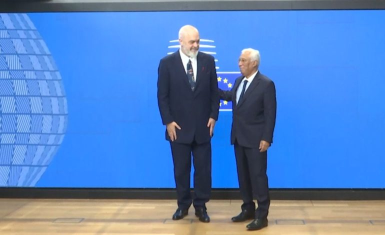 Rama në Bruksel, ndan pamjet nga takimi me shefin e ri të Këshillit Europian