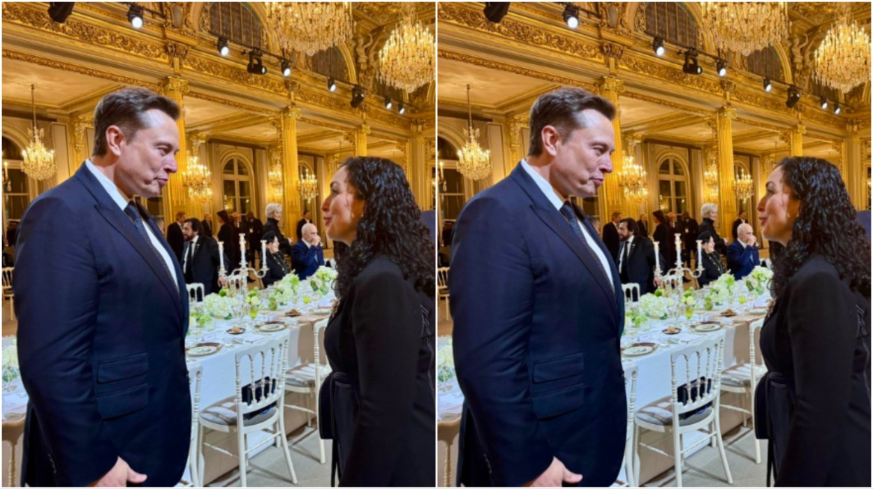 FOTOLAJM/ Vjosa Osmani takohet me Elon Musk në inagurimin e rihapjes së katedrales Notre-Dame