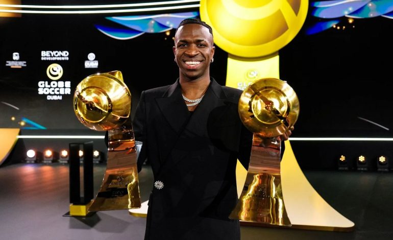Vinicius jr fiton një tjetër trofe, Real Madrid “pushton” Globe Soccer Awards (VIDEO)