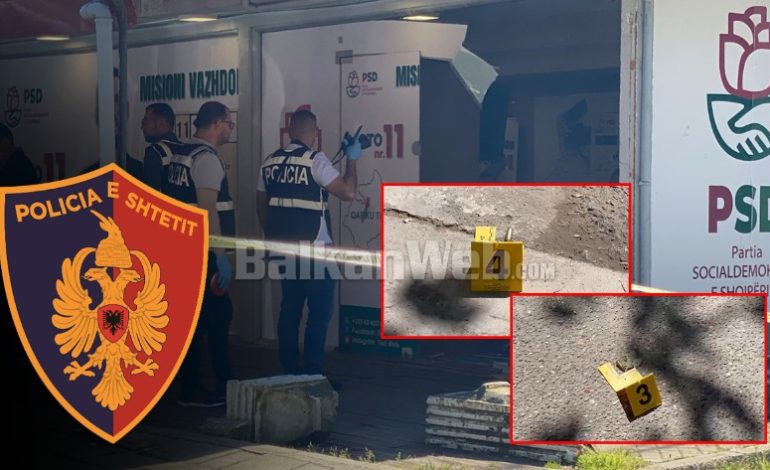 Detajet e incidentit te “Ali Ademi”, Arjan Telhallari në gjendje të dehur hyri brenda zyrës elektorale të PSD. Policia: Ishte i armatosur, fishekët i ranë në tokë gjatë përplasjes