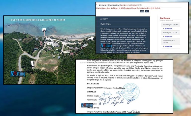Kompania “Shijaku” në shënjestrën e SPAK/ Çoi për skrap rafinerinë e naftës në Ballsh dhe ‘rastësisht’ mori leje për park fotovoltaik. Si iu dha statusi i investitorit strategjik te “Plazhi i Gjeneralit”
