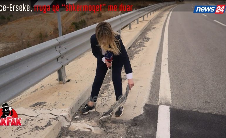 Investigimi i “Tak Fak”/ Miliona euro investim, por rruga Korçë–Ersekë përballet me çarje dhe shembje, rrezik për drejtuesit e mjeteve